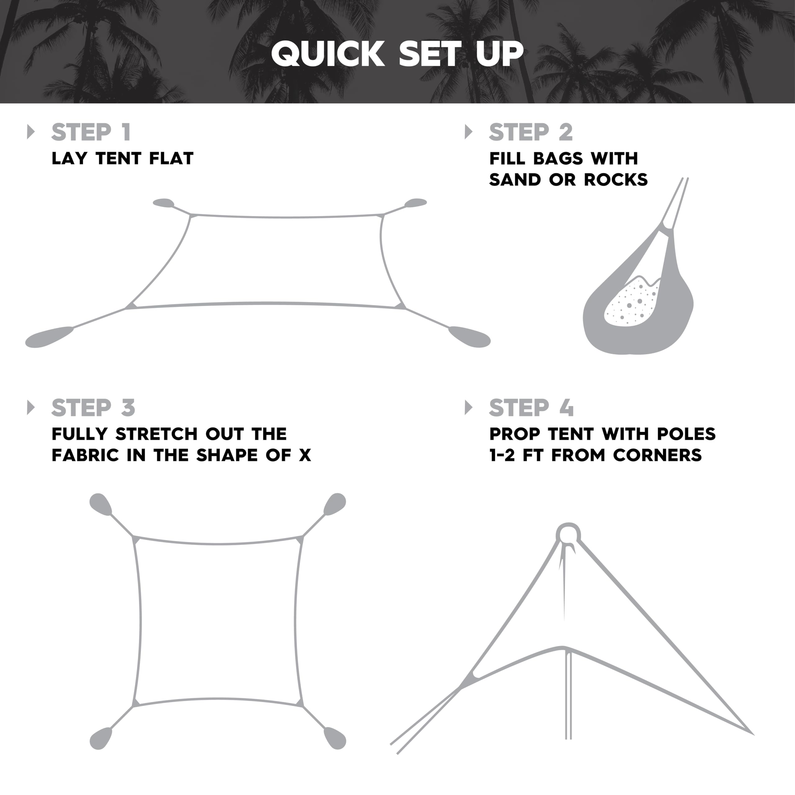 QUIKSILVER Refugio de Playa portátil – Tienda de campaña de protección Solar UPF 50+ con Anclajes de Saco de Arena y ventilación, Ligero e Impermeable para Playa, Campamento o Uso al Aire Libre – Se