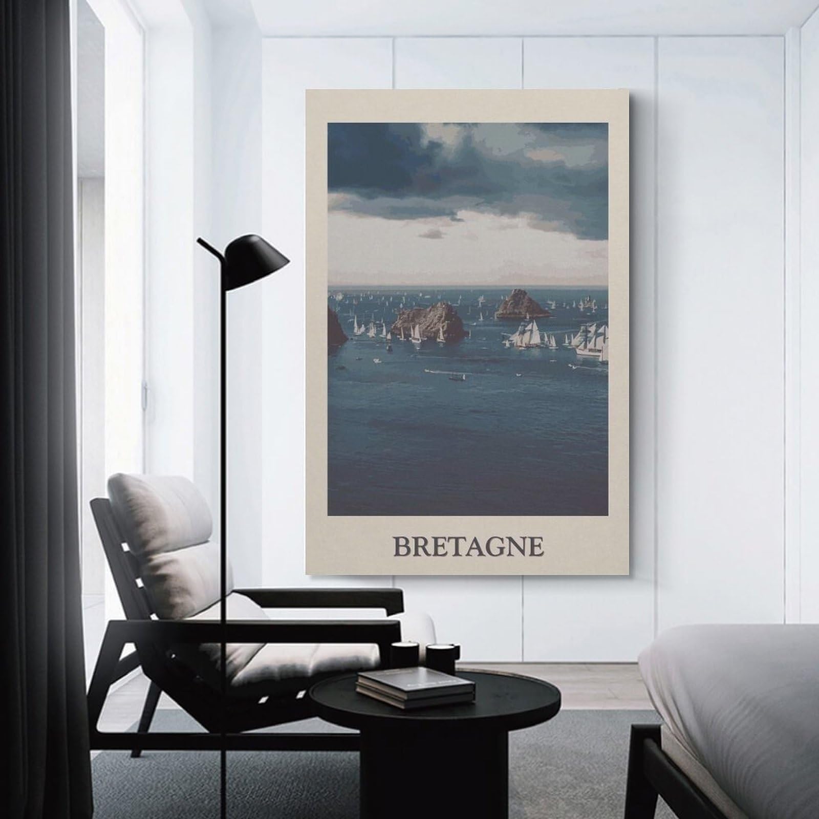 Junmoney Bretagne Sailing Regatta Canvas Wall Decor 20x30inch(50x75cm), for Lounge, Study, Hallway Or Flat Walls, Canvas Wall Art That Fits Changing Layouts