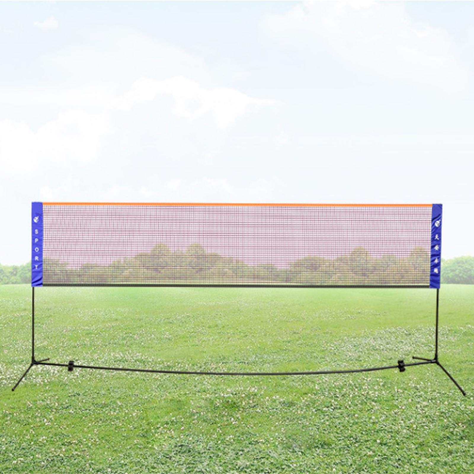 Rete da Badminton Rete da Tennis Pieghevole Portatile Rimovibile Rete da Pallavolo, per Adulti Bambini Giardino Esterno Spiaggia Patio Allenamento, con Ripiano e Borsa da Trasporto(610cm)