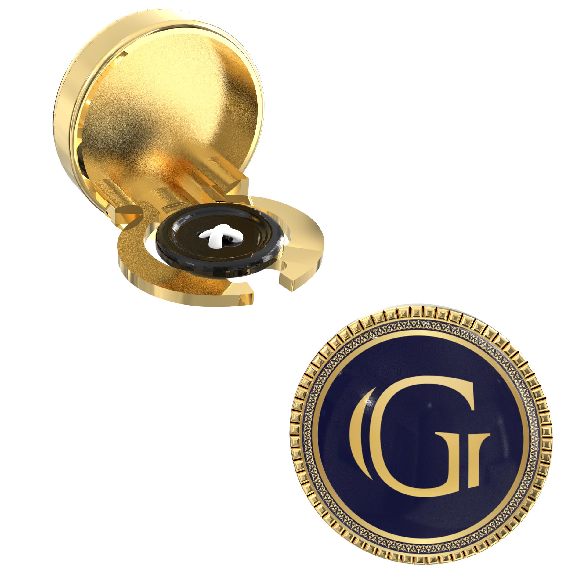 18K Yellow Gold Colour Plated Snap on Button Cover Cufflinks for Men - Stylish Accessories for Casual & Formal Shirts - Ideal Wedding, Birthday, & Anniversary Gift - Alphabet Style (Letter G) (B0CLYP3TM9) Amazon Price History, Amazon Price Tracker