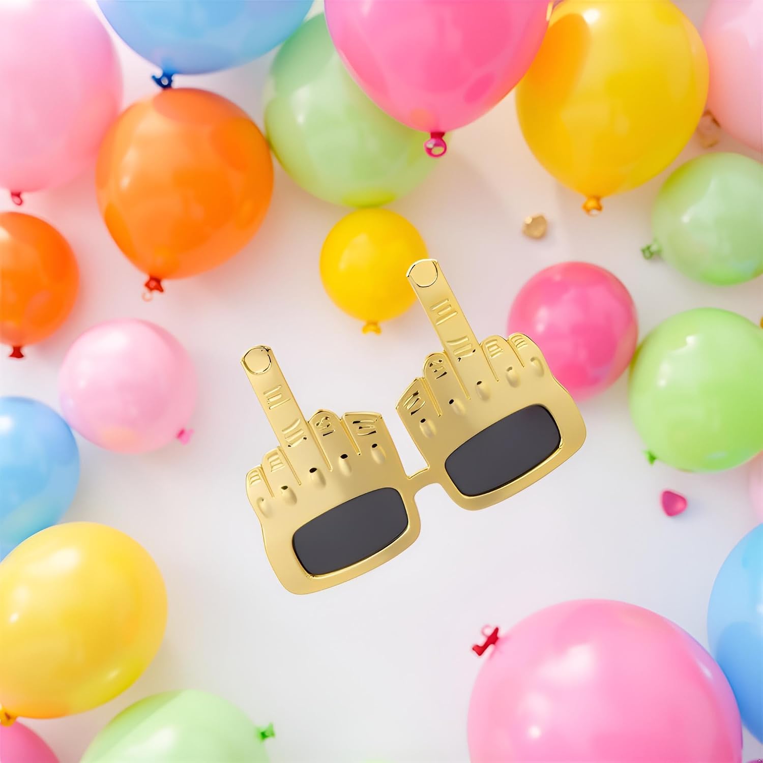 Tricky Middle Finger Sunglasses, Creative Middle Finger Flip Off Hand Shape Finger Silly Funny Party Novelty Sunglasses Novelty Party Eye Glasses Glam, Women's Novelty and Eyewear