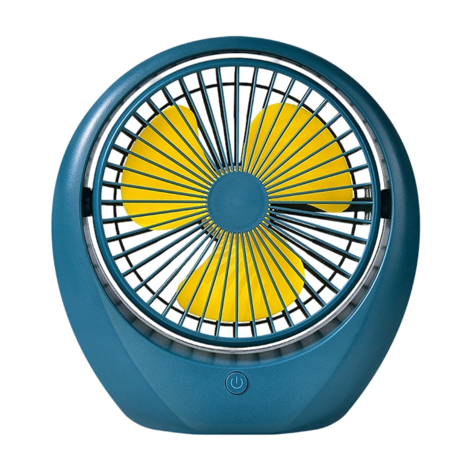 Ventilador Escritorio circulador, Ventilador Mesa para Dormitorio, estudiantil, hogar y Oficina, Azul Amarillo