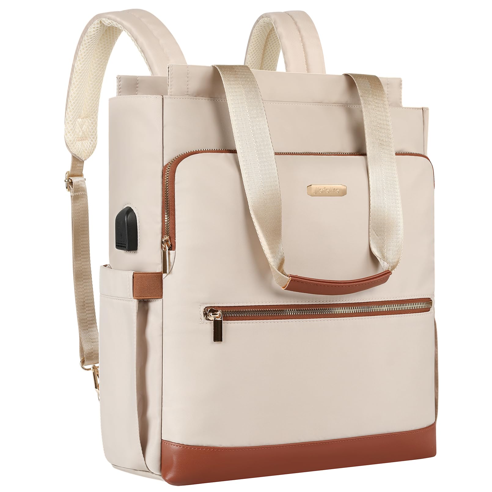 Jiefeike15.6 Inch Expandable Wide Open Work Travel Backpack for Teacher