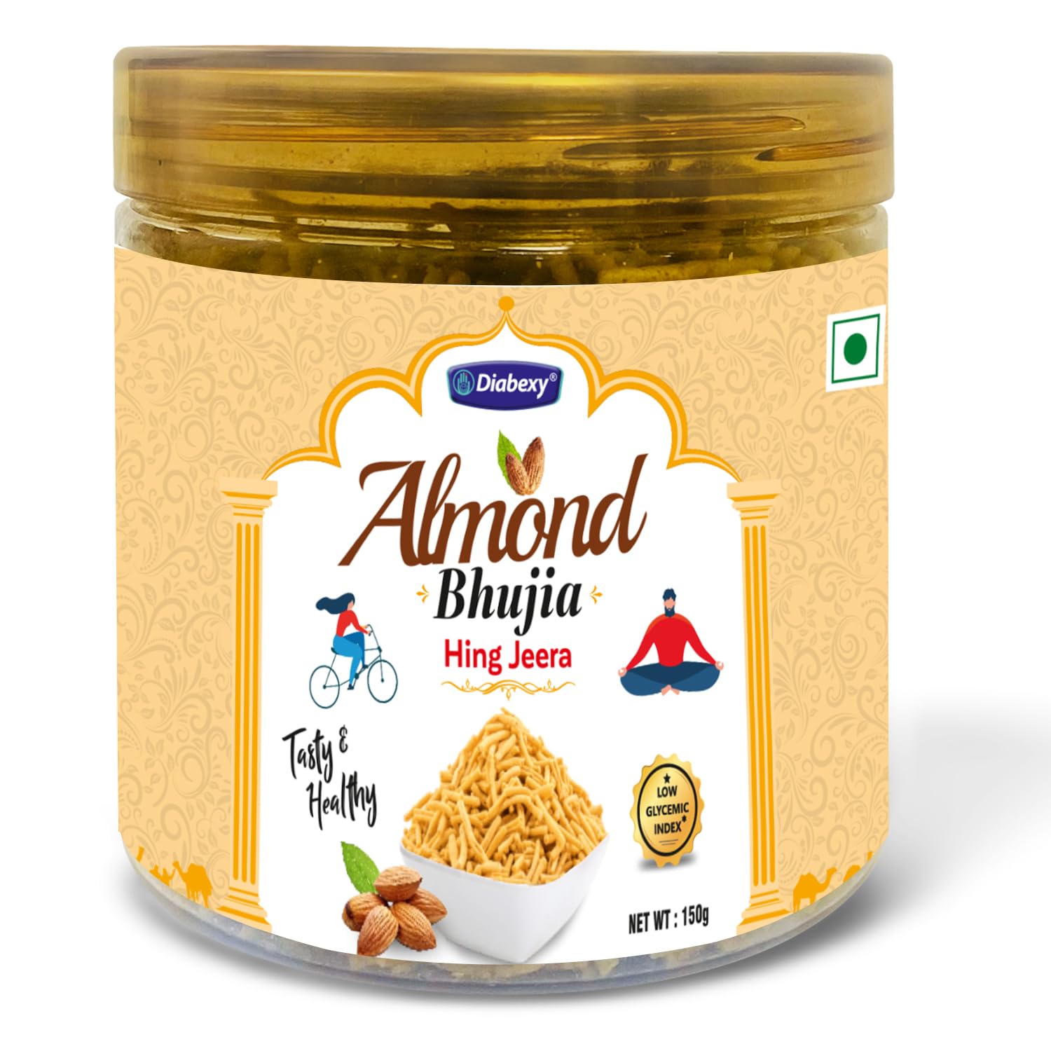 Diabexy Almond Bhujia | Hing Jeera Flavour- 150 gms (B0D8TBXBHV) Amazon Price History, Amazon Price Tracker
