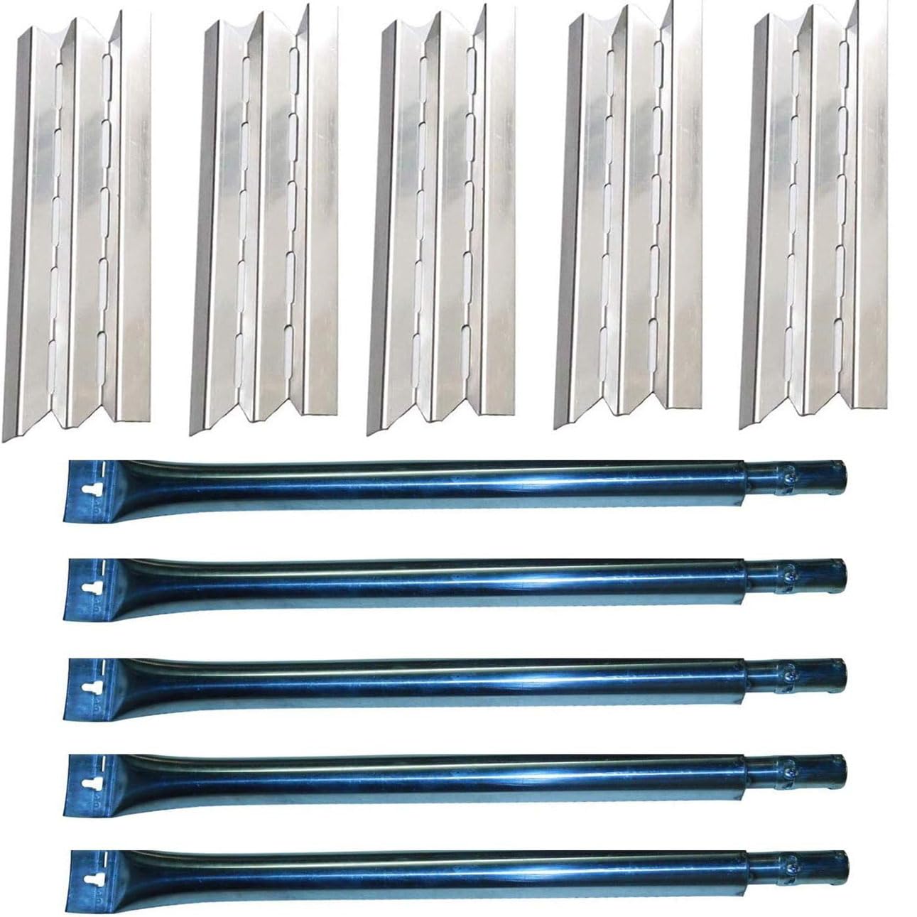 S9602A (5-Pack) 15 7/8" Heat Plates and Burner Replacement for Broil King Baron 320, 340, 420, 440, 490, 540, 590, 590-S,9635-87, 9221-64, 9221-54, 9211-54, 9211-57, 9211-64