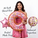 Propsicle Pink Donut Theme Foil Balloons Girl Birthday Decoration gallery image