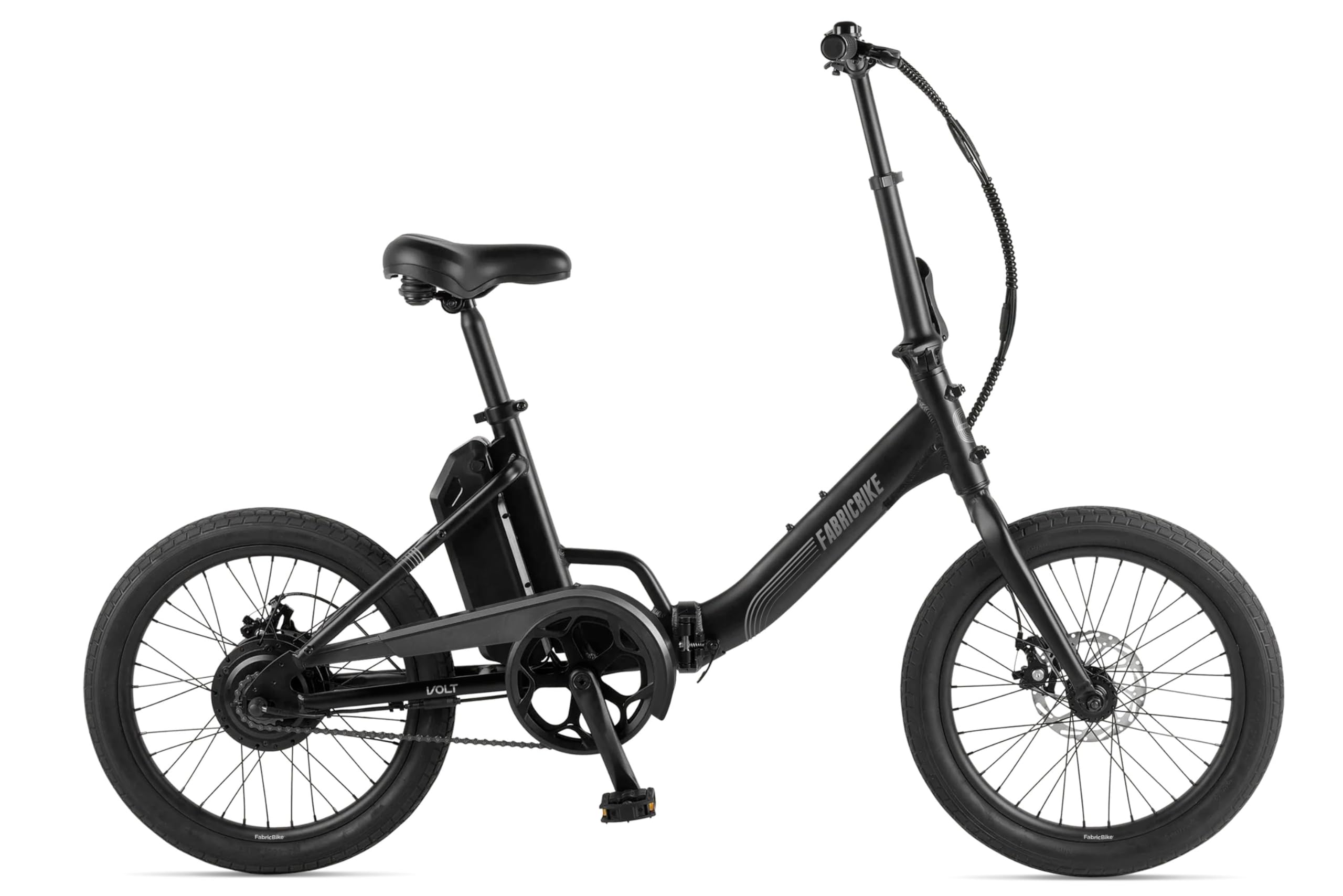 FabricBike Volt Elektrofahrrad für Erwachsene, 50,8 cm (20 Zoll), E-Bike, Motor mit 250 W, 36 V 10 Ah, Abnehmbarer Akku, Geschwindigkeit 25 km/h, Mattschwarz Sport & Freizeit