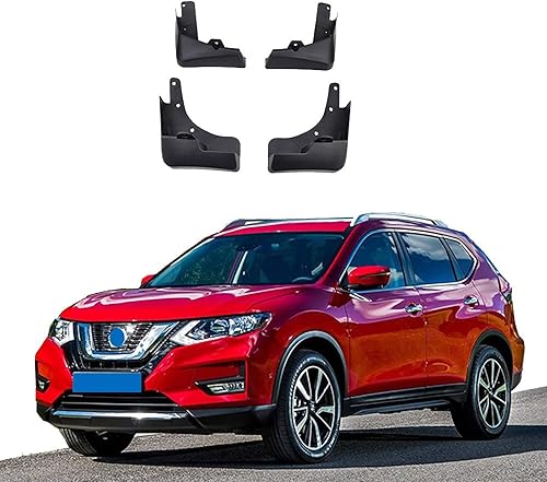 Juego de 4 aletas de barro compatibles con Nissan X-Trail Rouge 2014-2019, protector contra salpicaduras, guardabarros, protección contra lluvia y