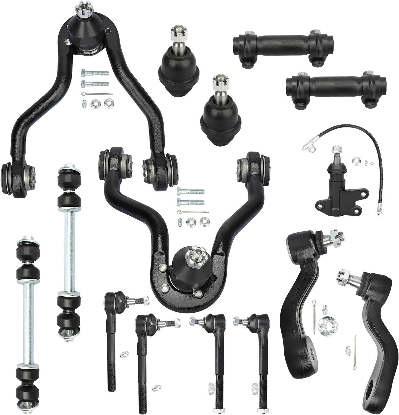 Upper Control Arm Tie Rod Sway Bar Kit 15-Piece Front Suspension Kit For GMC /Chevy K1500, Suburban, Tahoe, Yukon 4WD Sway Bars For Chevrolet Tahoe - Foto 13
