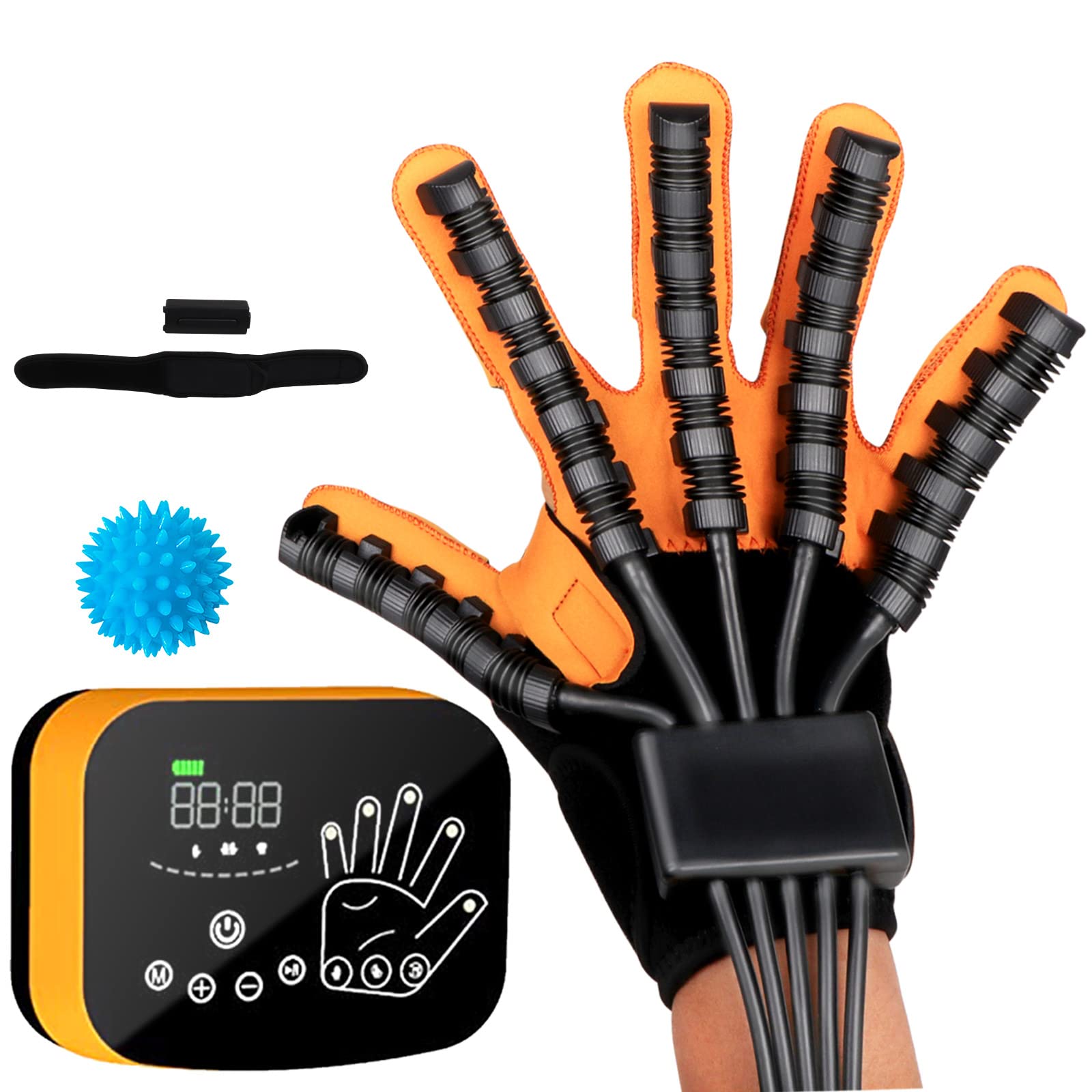 ZTGOJ Rehabilitation Robot Gloves,for Hempiplegia Stroke Paralysis Arthriti Patient Finger and Hand Function Workout Recovery,Relief Cramps (Left Hand-L)
