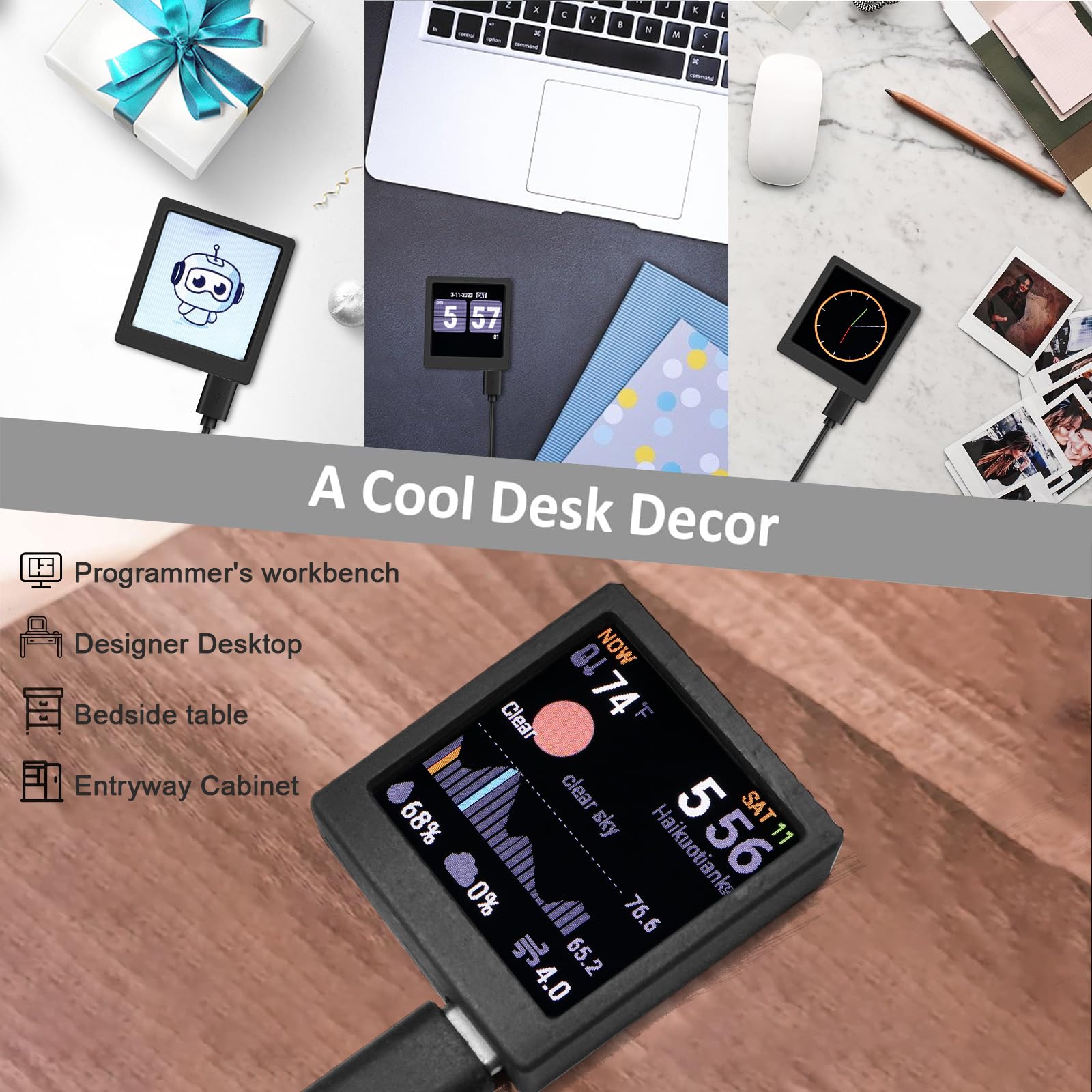 Amazon.com: Bitcoin Stock Ticker, Digital Clock with Weather, Temperature,  and Humidity Display, WiFi Clock for Desk Decor, A Creative Gift for  Husband, Boyfriend, or Woman : Home & Kitchen