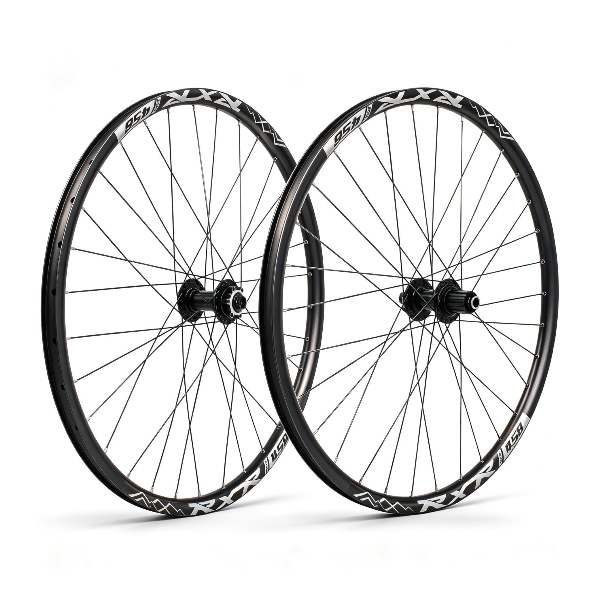 Mountion Bike Tubeless Wheelset 26/27.5/29 inch, Disc Brake,Boost Front M15*110mm Rear M12*148mm Aluminum Alloy for MTB Wheels,F/V (Wheelset, 26 Inch)