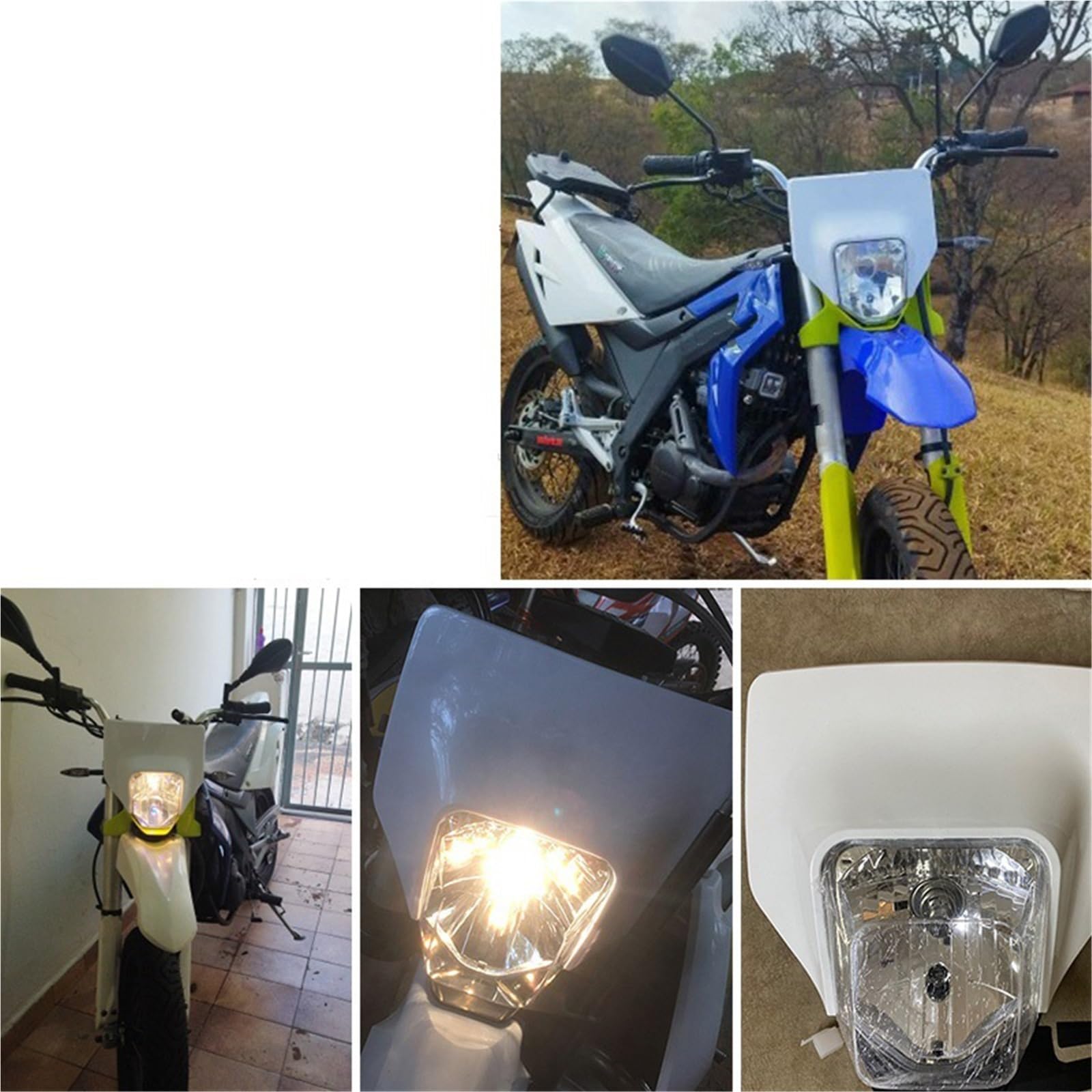 phare led moto Phare avant de moto pour Husq&varna FC FE TC FX TE TX 125 250 300 350 450 501 FE250 FC250 TC25(Blue)