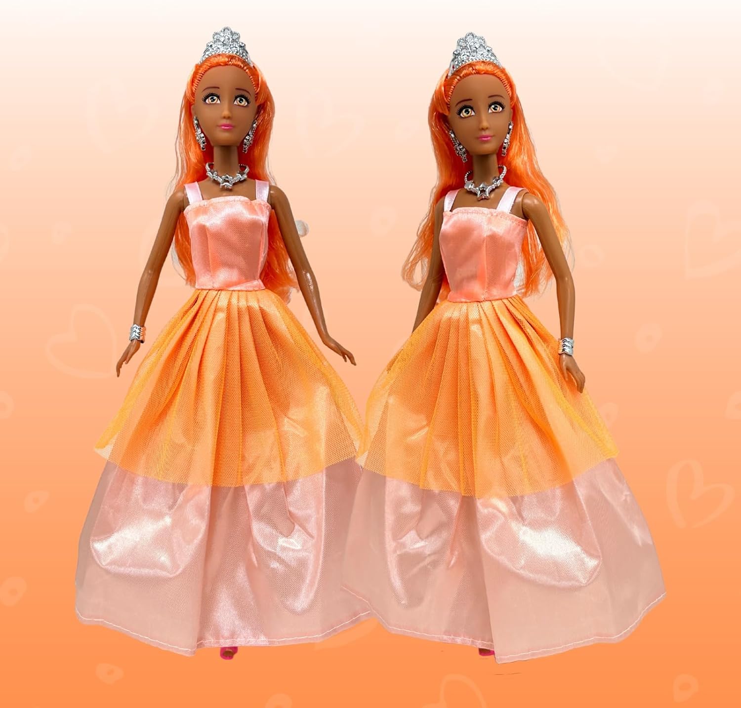 Princess Doll Set for Girls, 3 Little Dolls for Dollhouse Fairy Tale | 11.5” Princess Dolls for 3-12 Year Old Girls | Princess Toy Dolls with Pretty Mermaid Hair