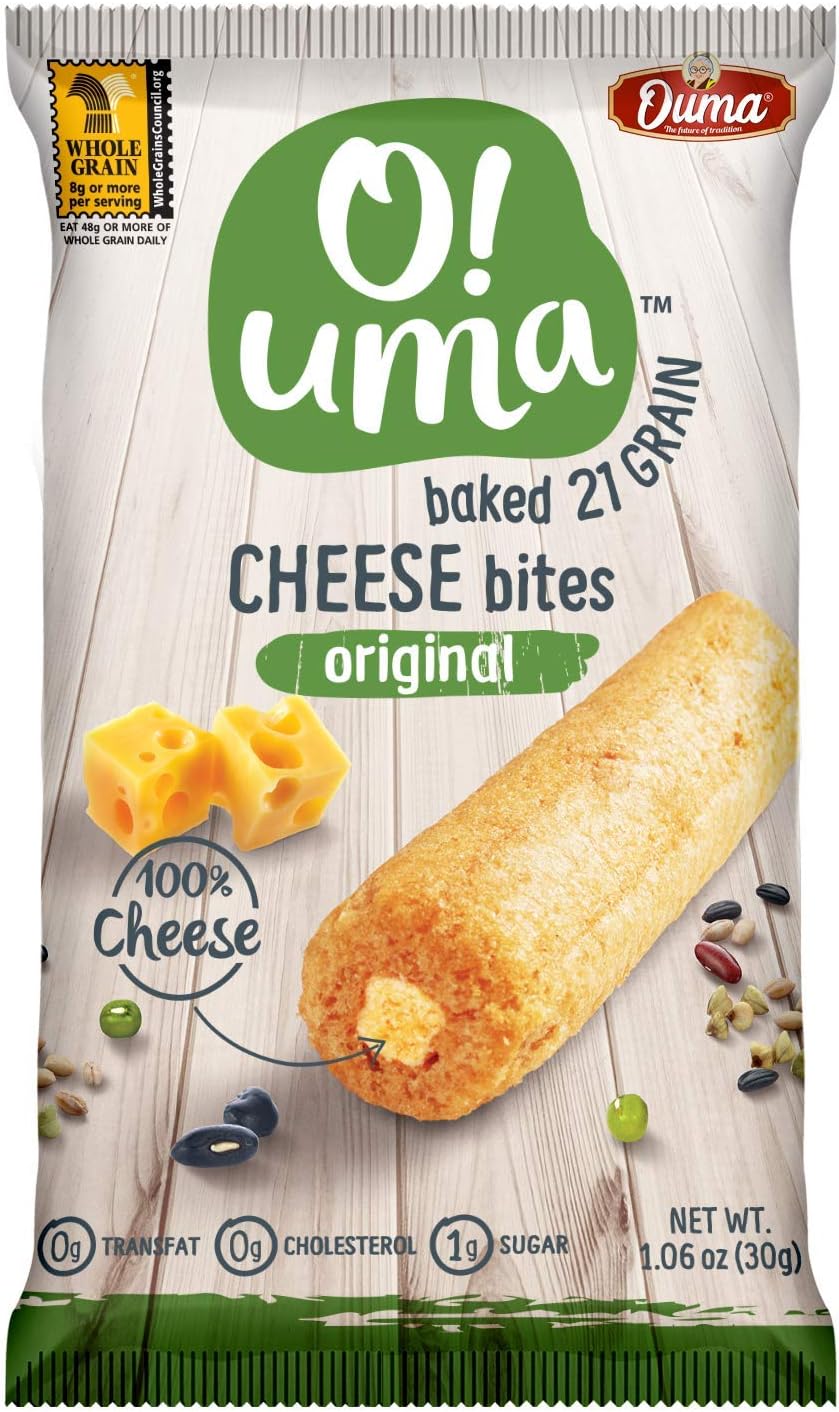 Ouma Baked Grain Cheese Bites, Cheese Puffs, Multigrain Crackers - 12 pk. / 1.06 oz (1 BOX)