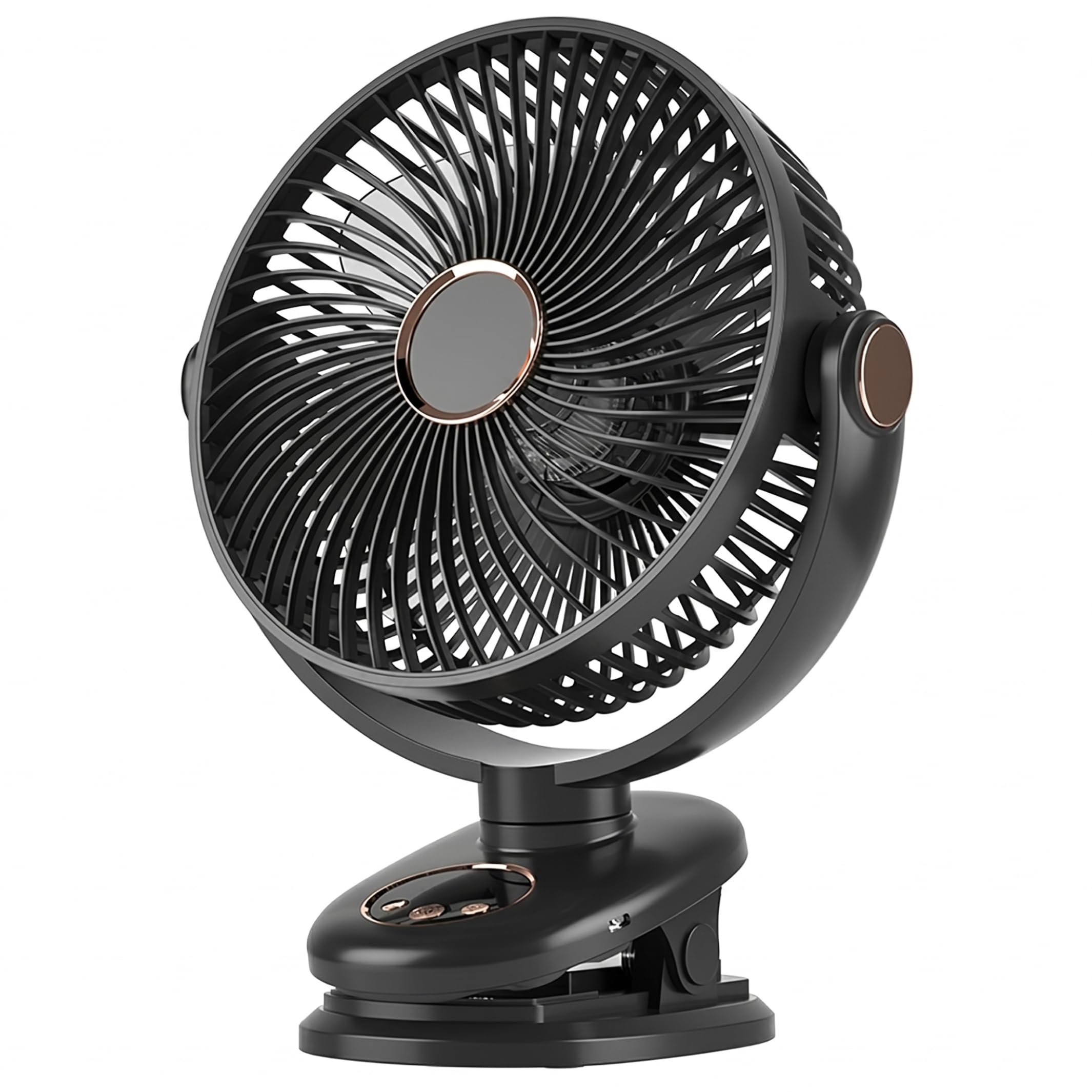 Neptuiby Portable Clip on Fan, Rechargeable Battery Powered Fan with 3-Speed & 720° Rotation, Quiet Portable Fans for Desk, Stroller