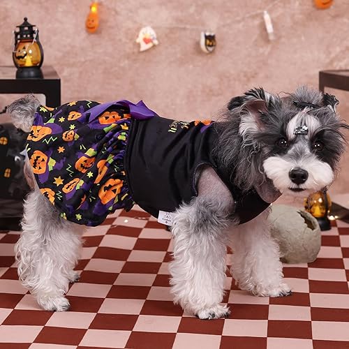 Miniatura 85 de CuteBone - Vestido de terciopelo para perros pequeños, para cachorros, ropa rosa para perros CVA02M-D