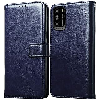 Casotec Leather Wallet Case - Blue
