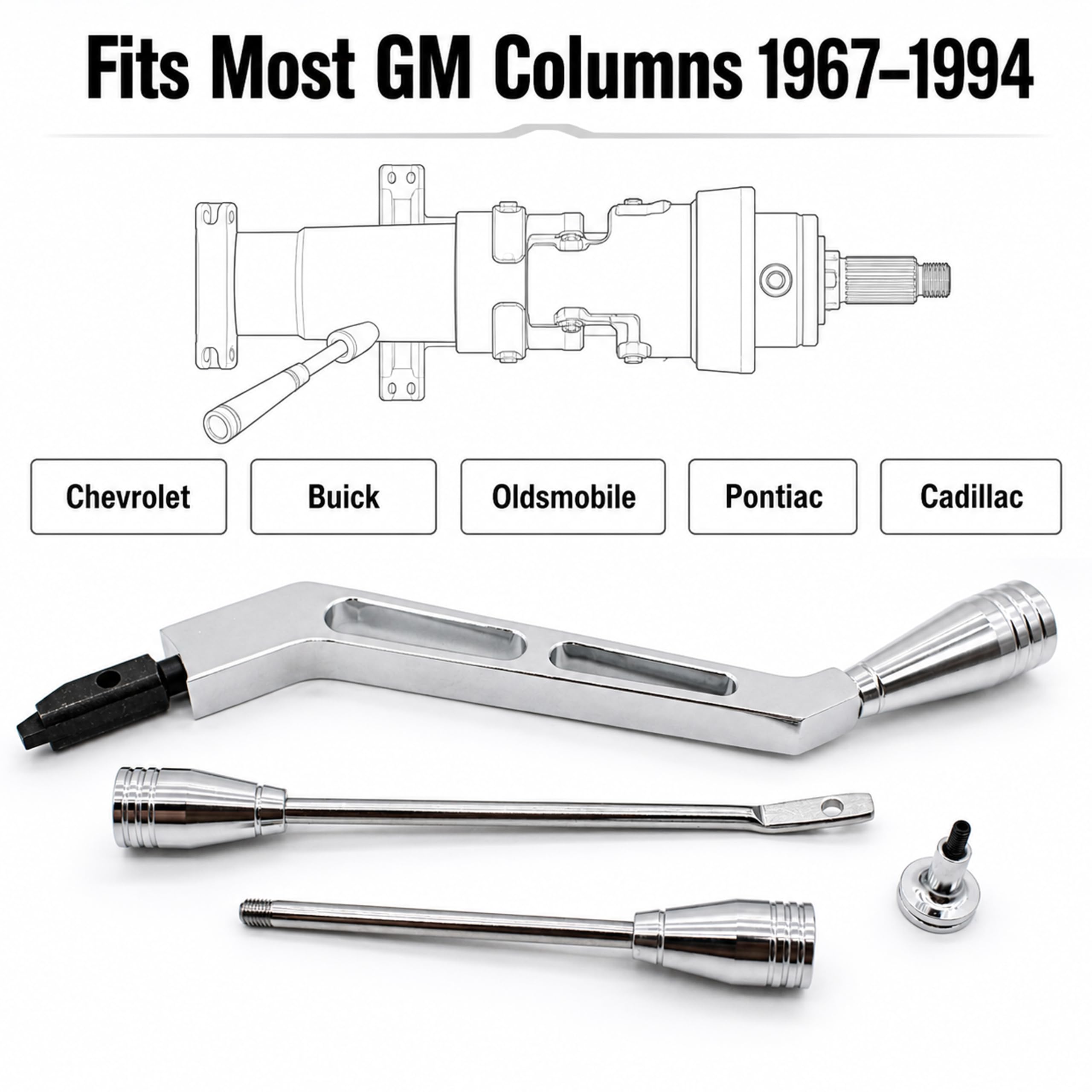 Amazon.com: GSKMOTOR Polished Billet Aluminum Column Shifter Lever