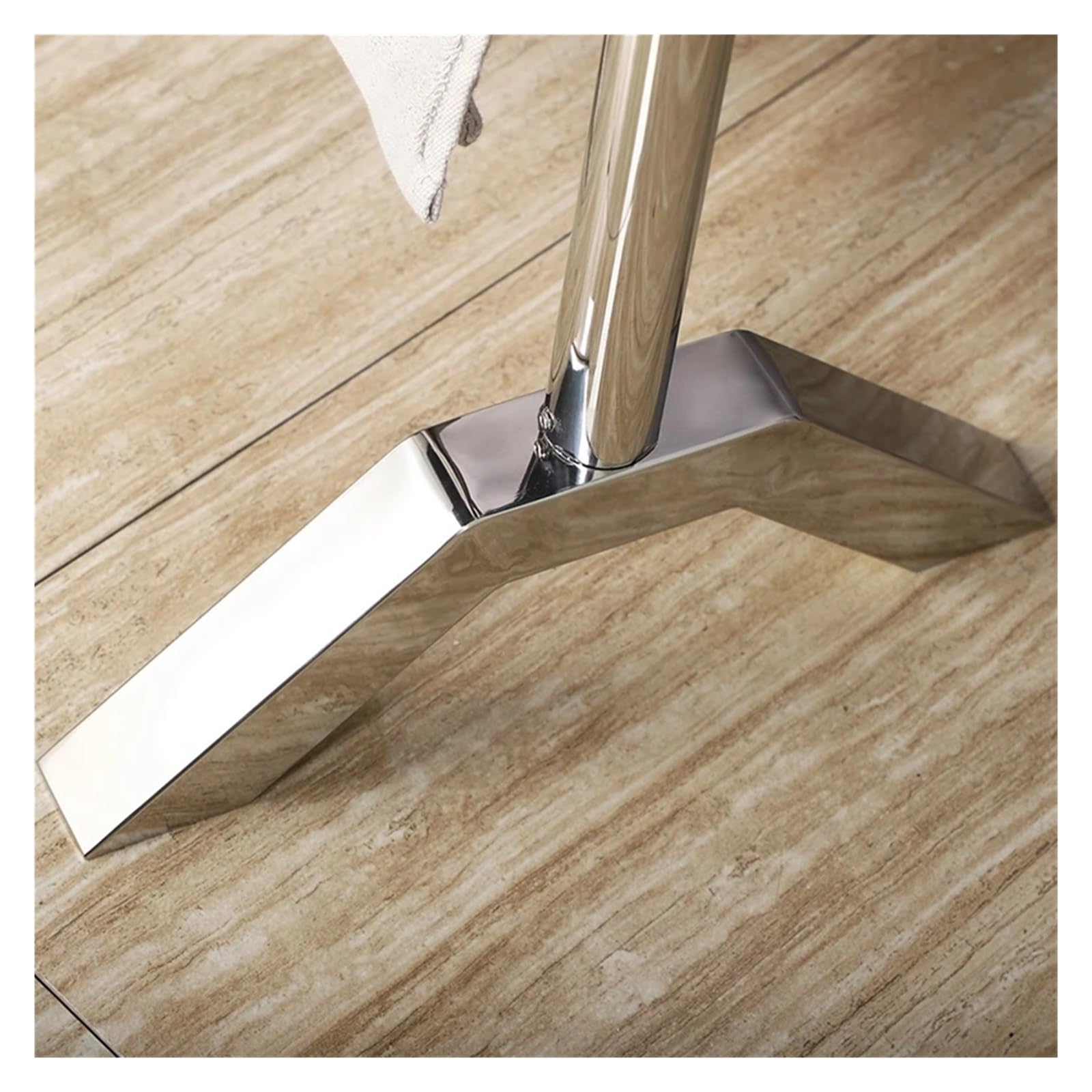 Portasciugamani elettrico da terra in acciaio inox 304 | Ripiano asciugatura asciugamani da bagno, acciaio lucidato(PURPLE,110V)
