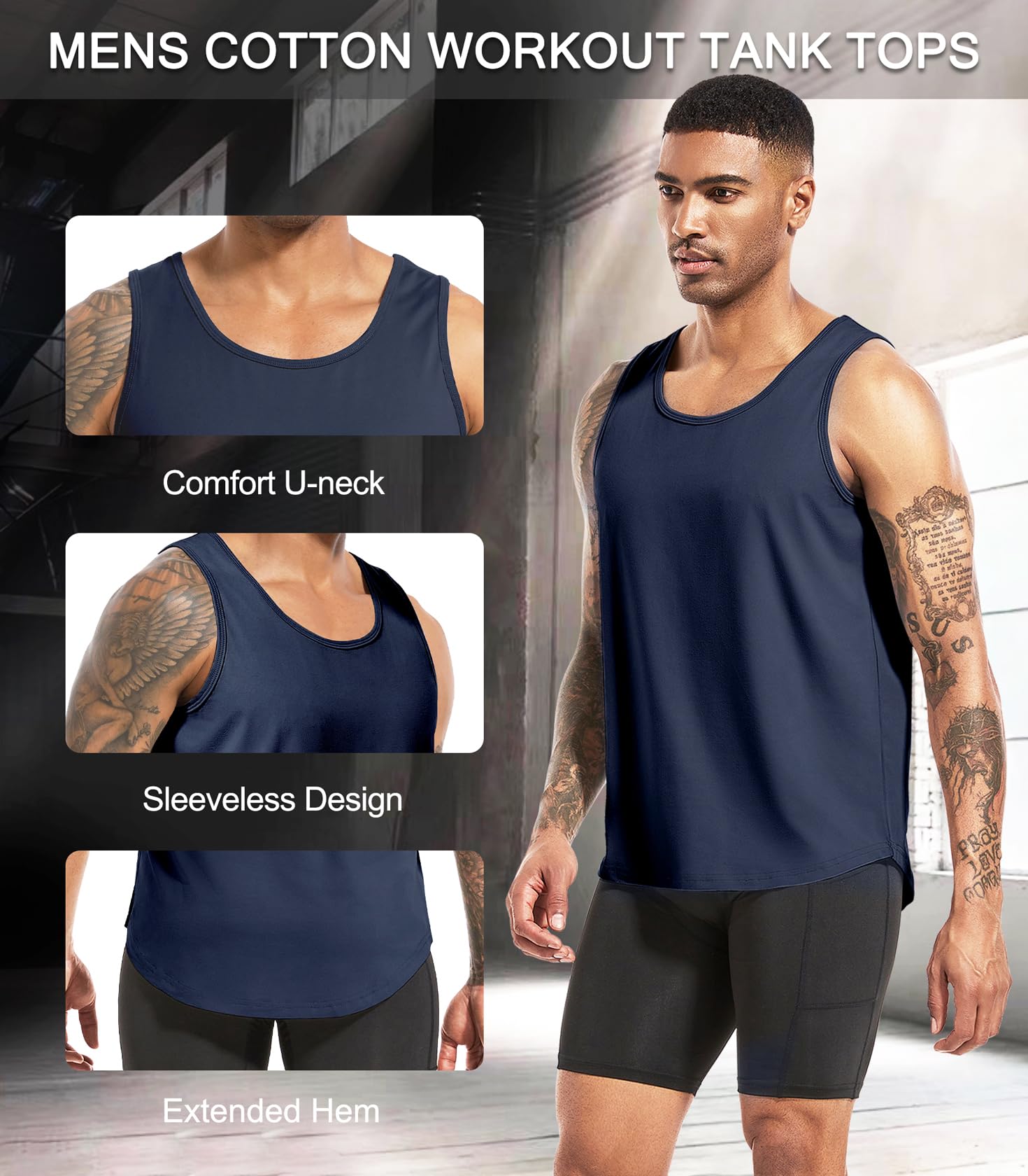 Boyzn Confezione da 1, 3 o 5 canottiere da uomo in cotone, senza maniche, traspiranti, per ascelle, palestra, funzionale, per allenamento, sport, bodybuilding senza maniche