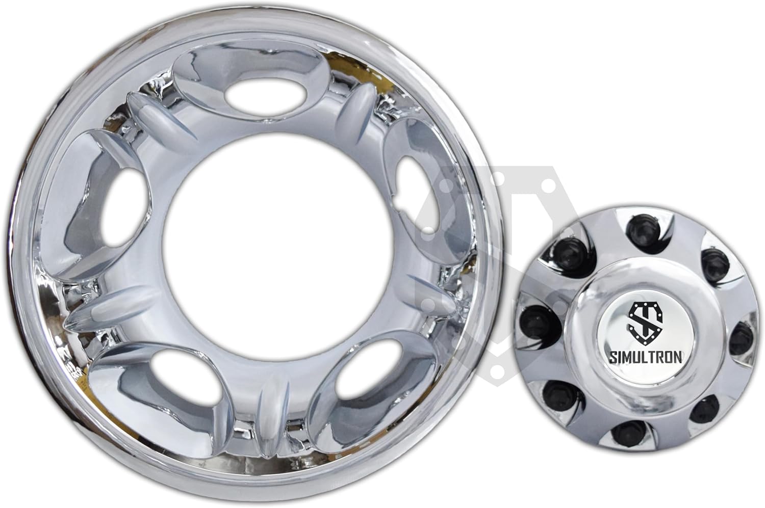 17ABS-G11-3500-BO 17" ABS Plastic Chrome Plated Dually Wheel Simulator Set for Chevrolet GMC Silverado 3500 for 2011-Newer