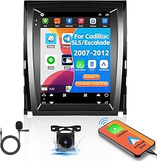 2G+32G for Cadillac Escalade Radio SLS 2007-2012 Android 11 Car Stereo Wireless Apple CarPlay Android Auto GPS Navigation 9.7 Inch HD Vertical Touchscreen Bluetooth FM/WiFi/HiFi + Backup Camera Mic