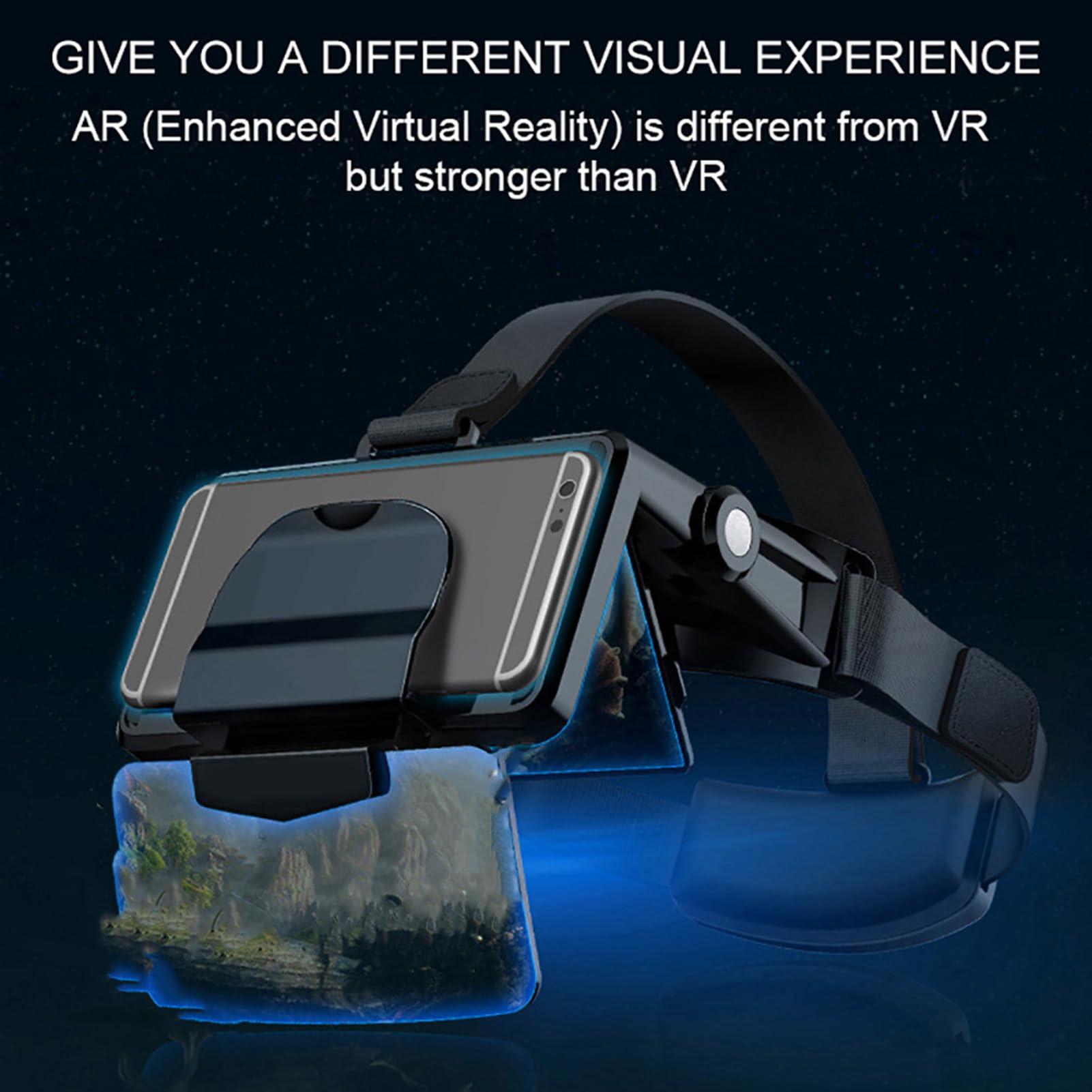 Wakects Gafas VR Plegables, Compatible con Teléfonos de 4.7-6.3 Pulgadas