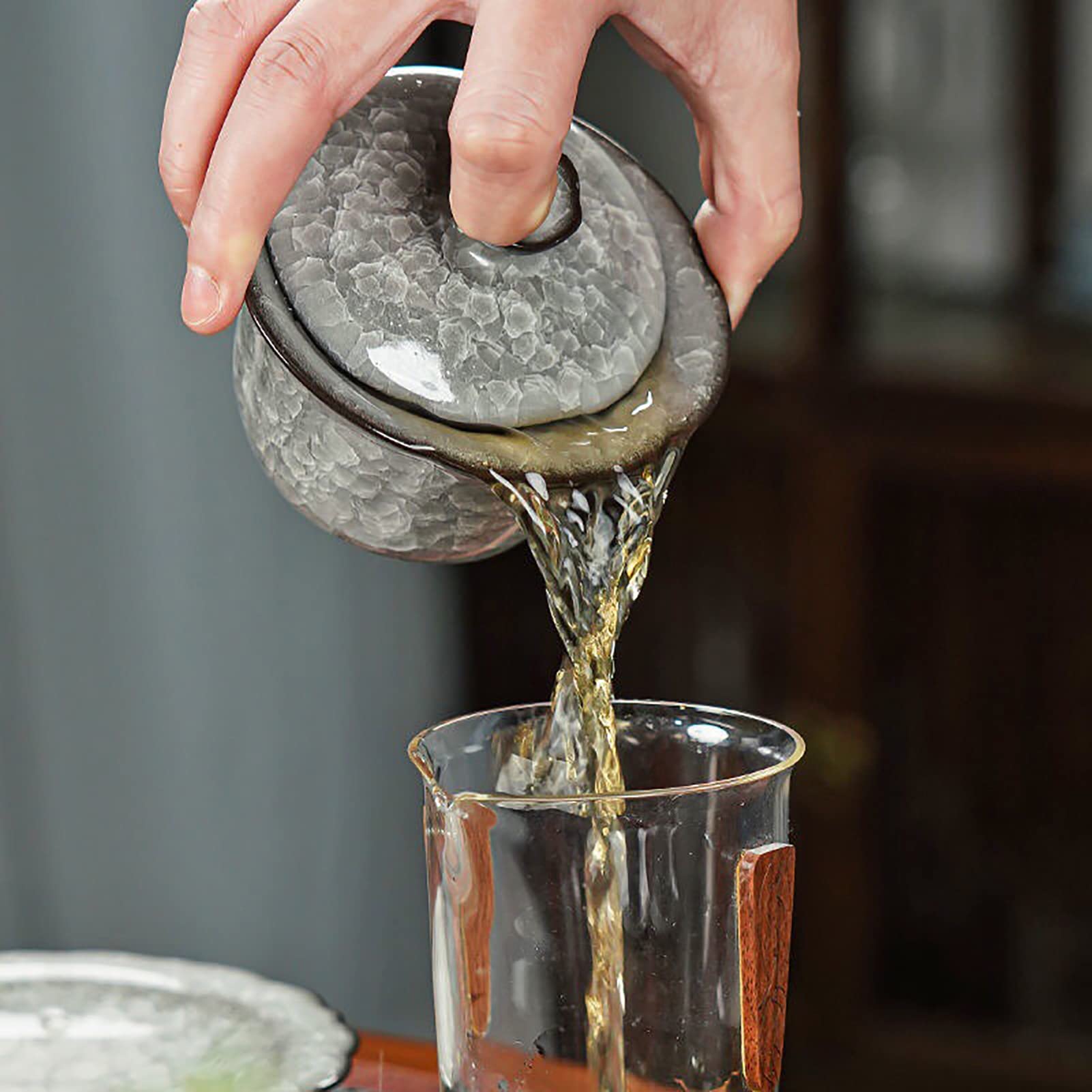 Miski, filiżanka do herbaty Gaiwan, chińska filiżanka do herbaty z pokrywką i spodkiem, ceramiczna filiżanka do herbaty Gaiwan, tradycyjna miska do herbaty Kungfu, prezent ，Filiżanka