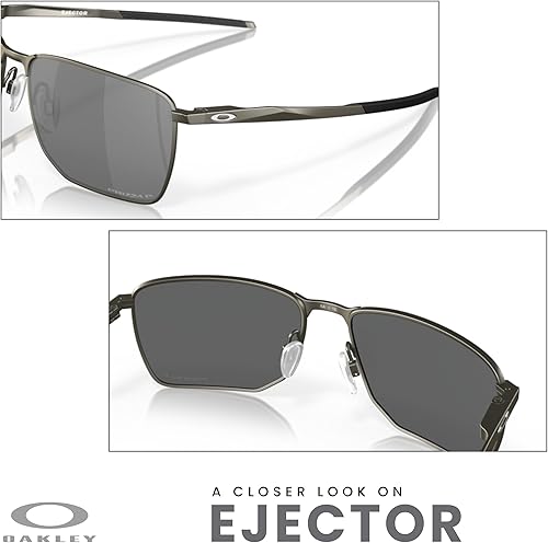 Miniatura 6 de Oakley Ejector OO4142 - Lentes de sol rectangulares para hombre + correa + paquete con kit de cuidado iWear de diseñador