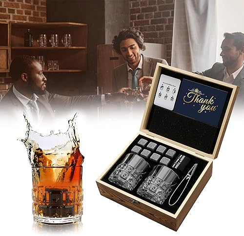 Miniatura 6 de Decantador de whisky con 2 vasos de whisky, regalos para hombres, papá, ideas únicas de regalo de cumpleaños, regalos de aniversario de Navidad,