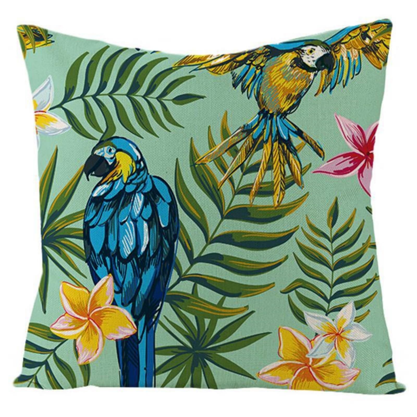 wxlmom Cushion Covers 40cm x 40cm Blue Animals Pillowcase Invisible Zipper