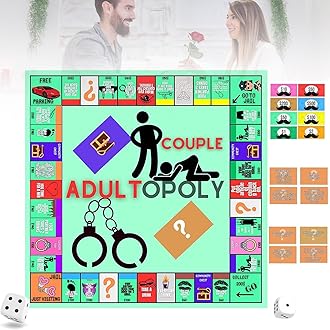 Exciting Adultopoly Board Game - Ideal for Couples, Adults' Board Game with Conversation Cards for Intimate and Fun Bonding, Relationship Card Game for Bedroom or Anywhere