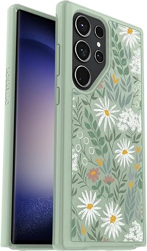 OtterBox Galaxy S23 Ultra (solamente) - Funda de la serie Symmetry - Sage Advice (verde) - Ultra-Sleek - Compatible con carga inalámbrica - Bordes