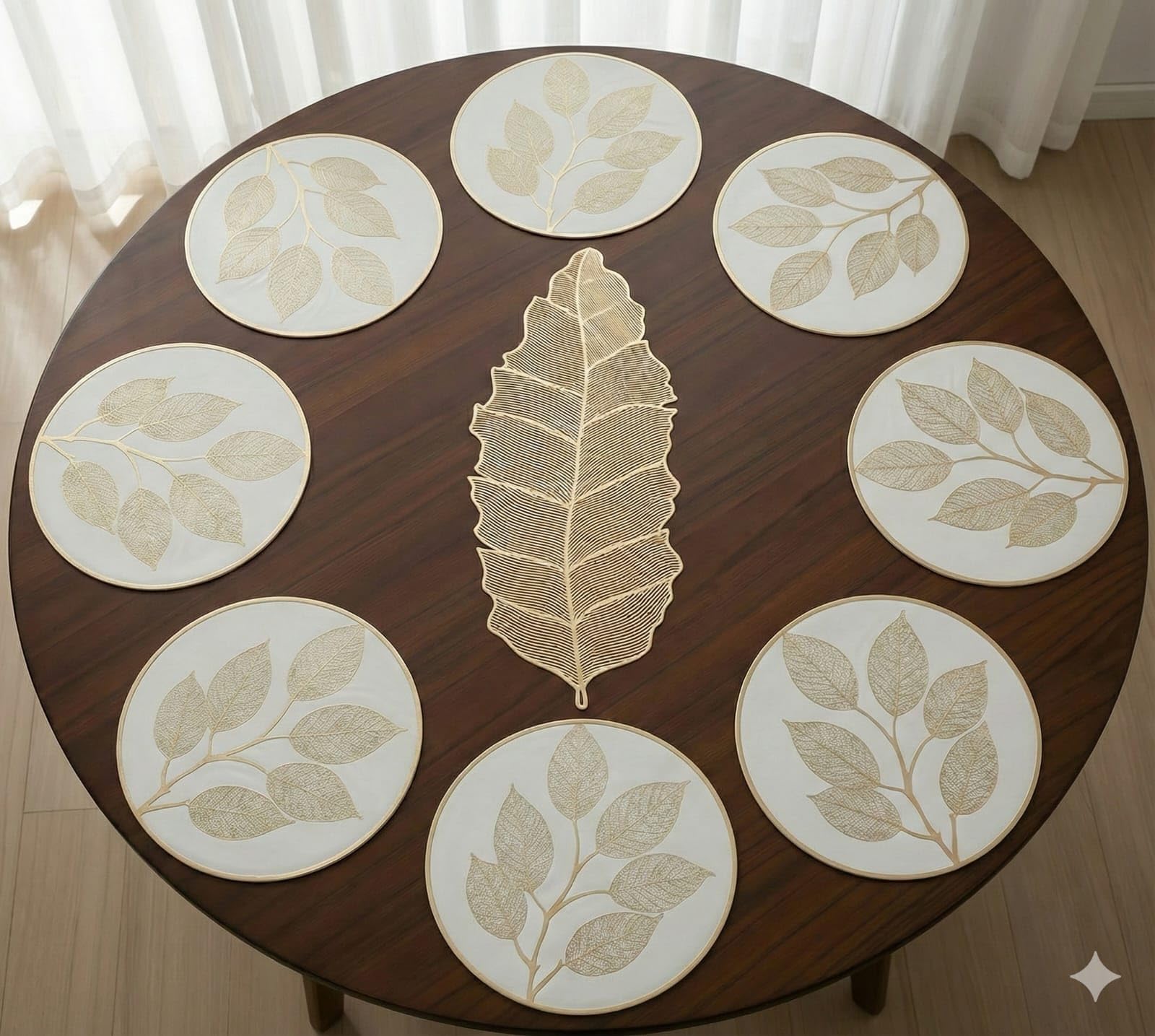 Dining Table Mat & Runner Set - Elegant Table Protection -9