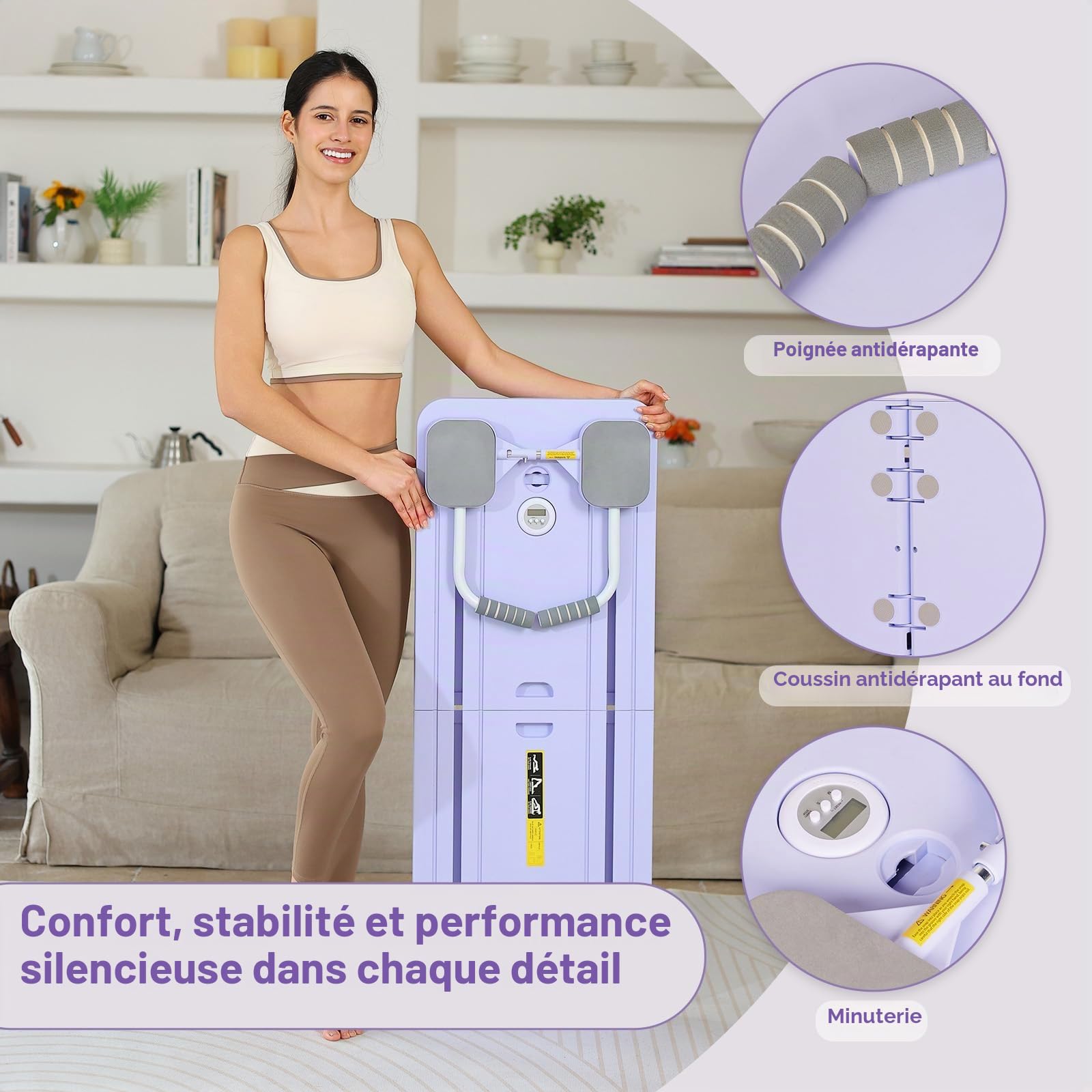 Machine de reformage de Pilates améliorée pour la maison, planche abdominale multifonctionnelle, rebond automatique, planche d'entraînement pour tout le corps