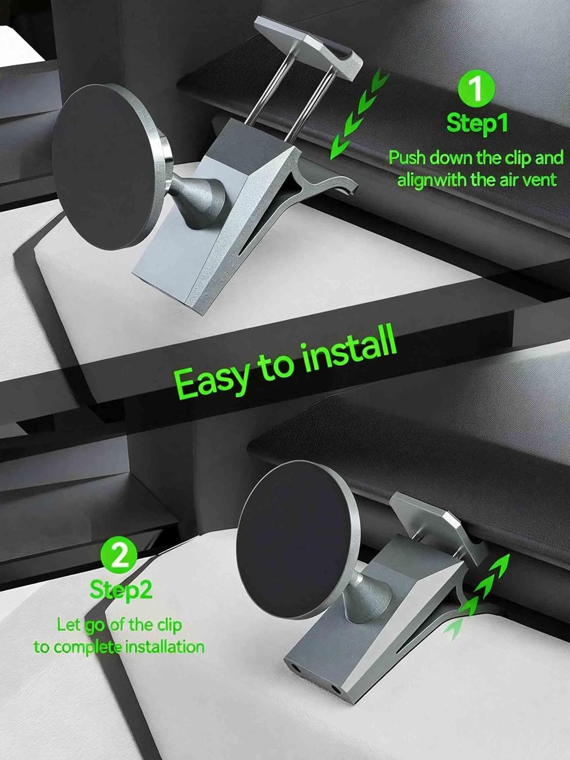 Cybertruck Phone Mount, Magnetic Phone Car Air Vent Holder for Tesla Cybertruck (2024 & Later Models) – 360° Adjustable Mag-Safe Compatible Dashboard Mount for Tesla Cyber Truck Accessories