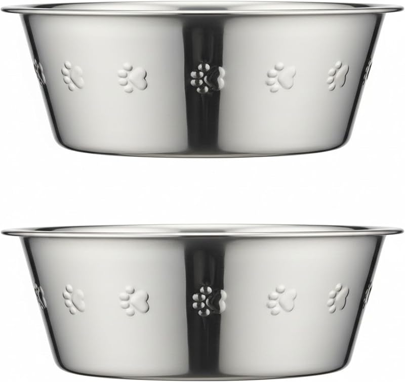 Comedouro Elevado para Cães em Aço Inoxidável Hell Blues, 8 Xícaras, Pacote com 2