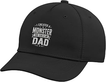I Created A Monster She Calls Me Dad Adjustable Baseball Hat