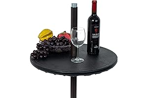 Sundale Adjustable Umbrella Table, Portable Outdoor Umbrella Tray with Umbrella Hole, for...