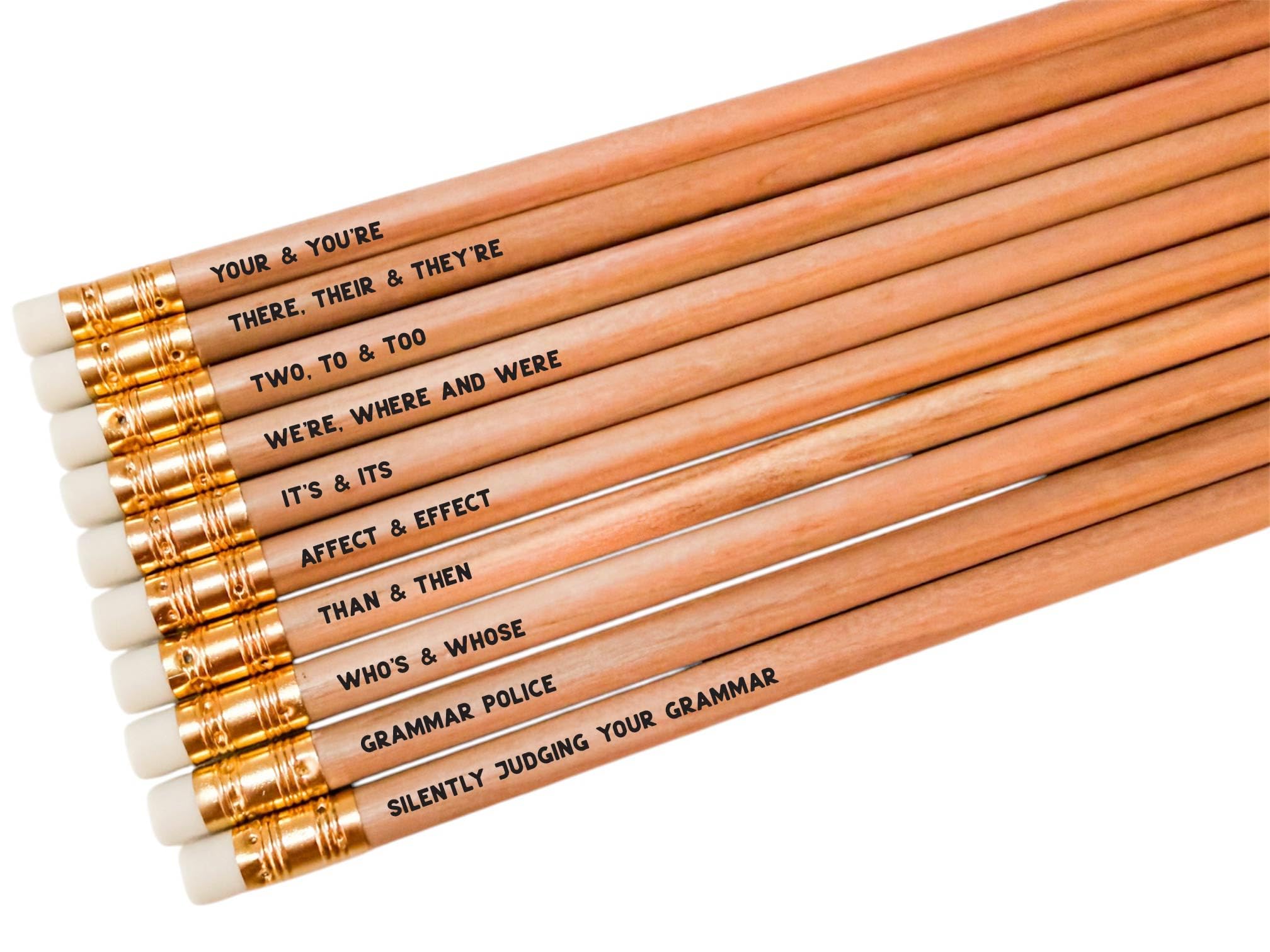Dios Designs Grammar Pencils Set of 10, Choice of Colours (Natural)