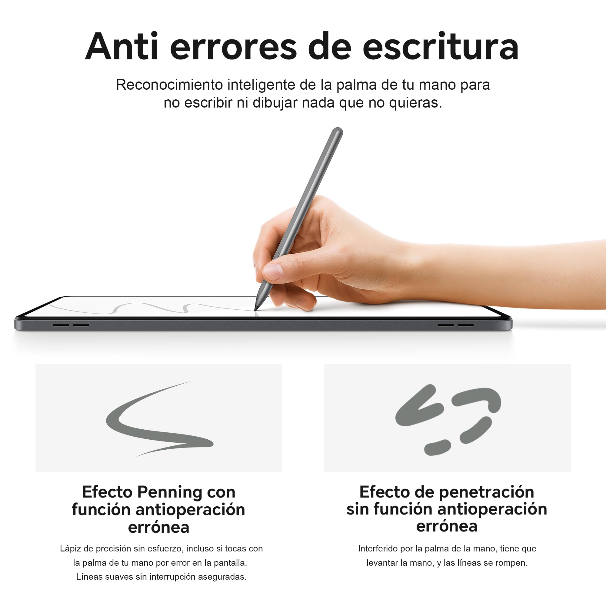 HONOR Choice lápiz para HONOR Pad 10/9/X9a, Rechazo de Palma, lápiz Tablet con Alta Precisión y Sensibilidad de Inclinación, Carga Rápida USB-C, lápiz táctil con 1 Puntas