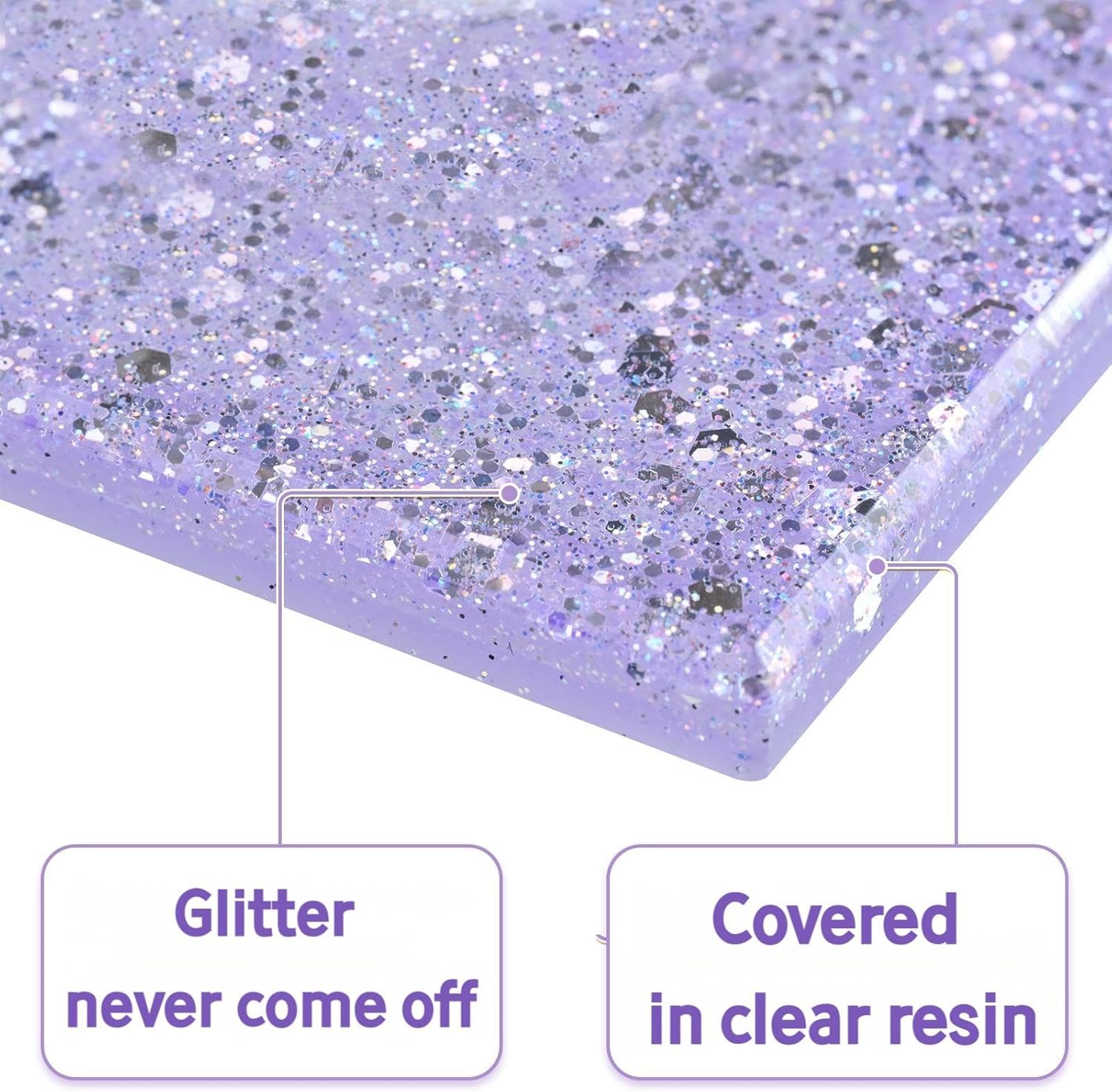 Purple Glitter Light Switch Cover,Sparkle Wall Plate for Girls Room,Single Toggle 5.10''x3.15''