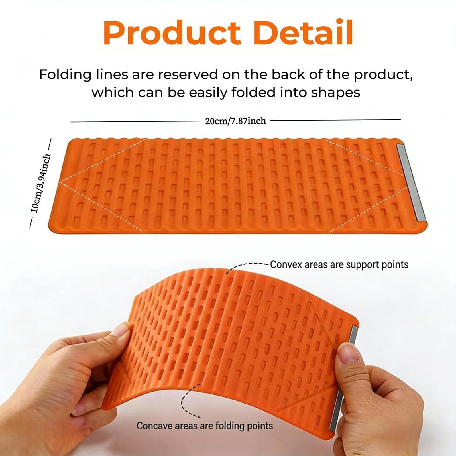Generico Supporto Telefonico in Silicone Pieghevole Portatile, Supporto Ergonomico Portatile, Piegabile Liberamente in Qualsiasi Forma, in Alluminio in Silicone Flessibile (black+orange)