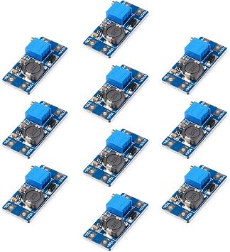 10pcs MT3608 DC-DC Adjustable Boost Module 2A - Step up Converter for 2V-24V to 5V 9V 12V 28V Power Boosting