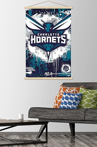 Miniatura 8 de Trends International NBA Charlotte Hornets - Maximalist Logo 23 Wall Poster with Magnetic Frame