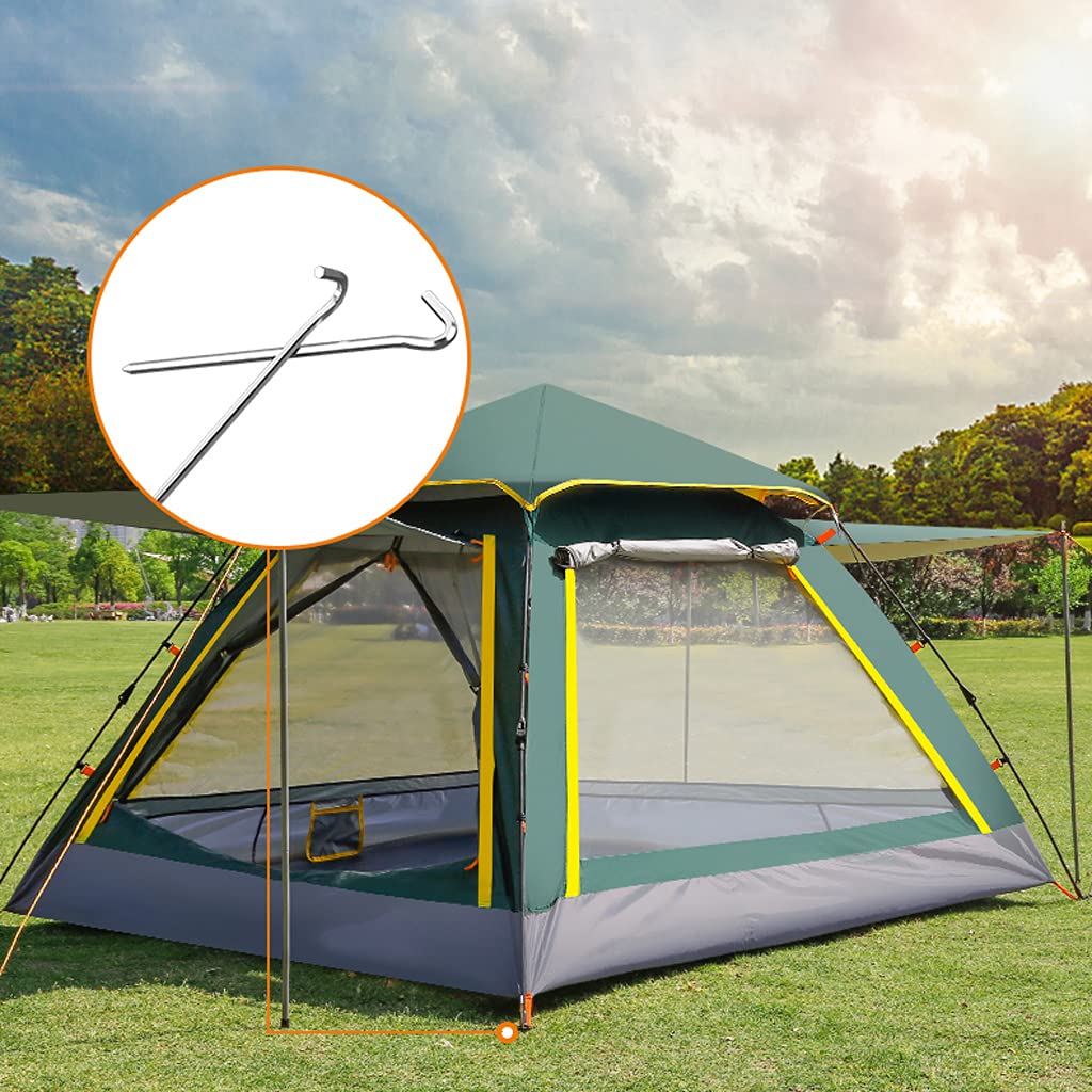 10 Pezzi picchetti per Tenda chiodo 180 mm Metallo Resistente in Lega di Alluminio Leggero picchetti per Tenda per Escursionismo Viaggio Spiaggia Giardino Campeggio