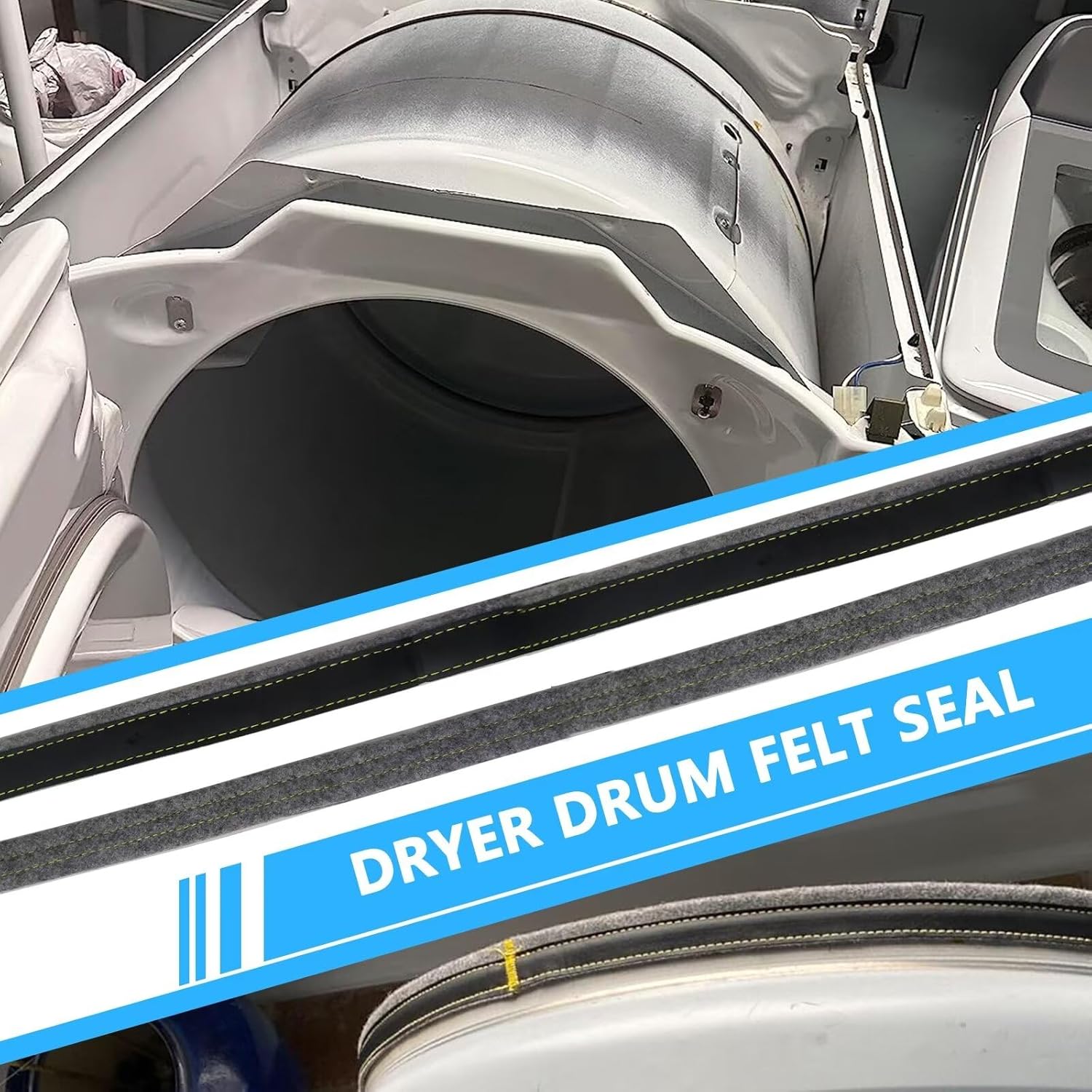 DC97-07618A Dryer Drum Felt Seal Replacement for Samsung Dryer Parts Model DV339AEW DV339AGW DV340AEG DV340AER DV350AEG DV350AEP DV350AER by YTXXDEUS