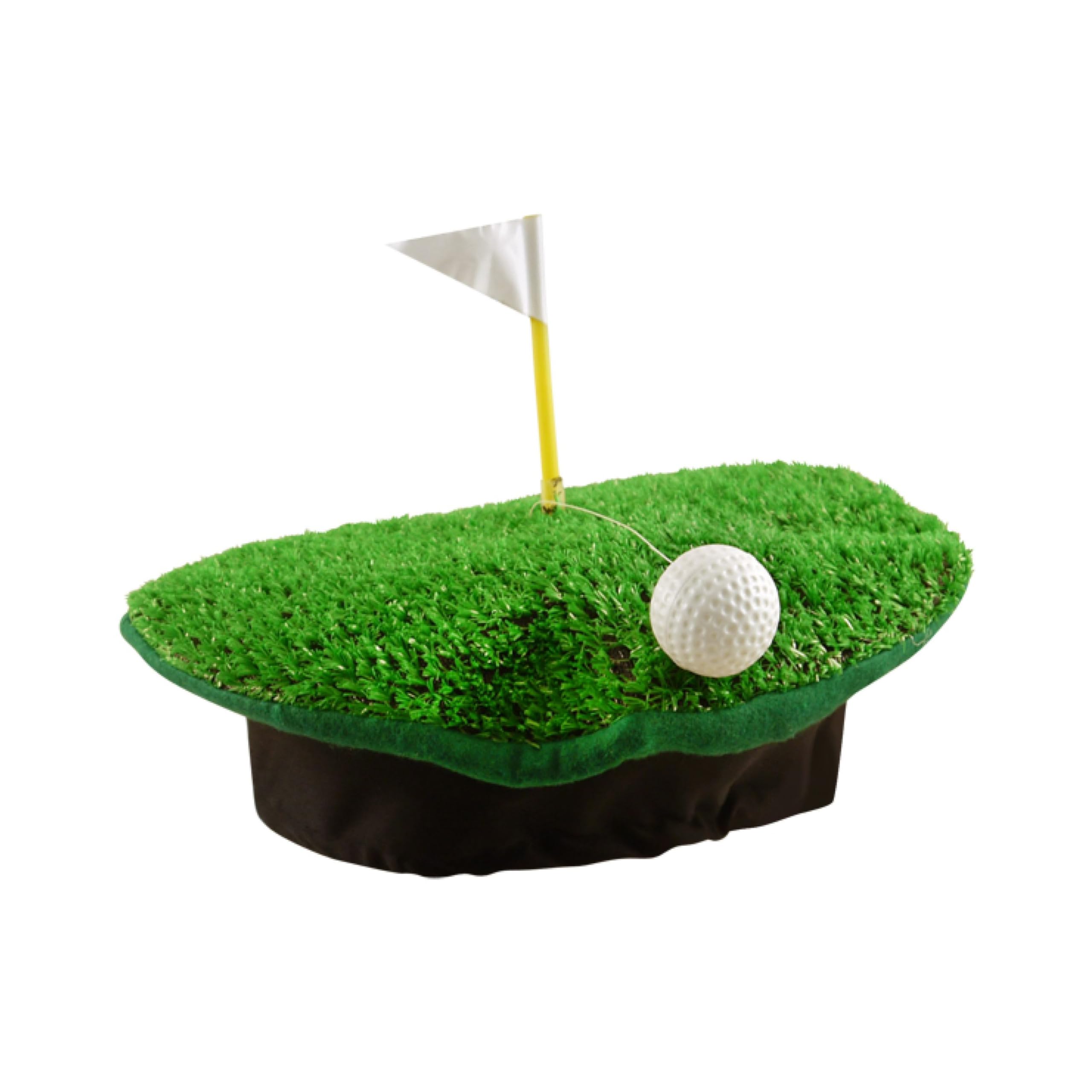Lizzy Crazy Golf Hat Adult | Funny Golf Green Beret with Ball & Flag Novelty Fancy Dress Hat Stag Night Costume Sports Party Headwear Unisex