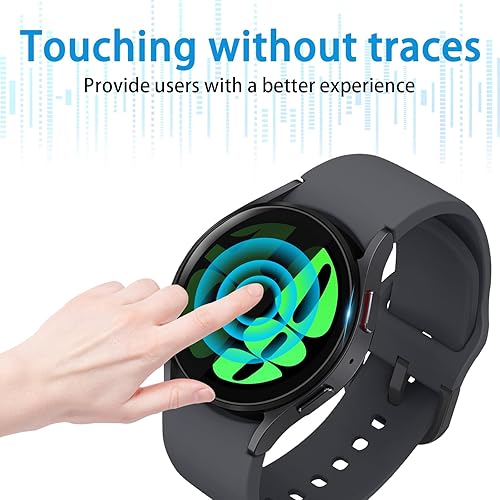Miniatura 5 de Suoman 4-Pack for Samsung Galaxy Watch 6 44mm Privacy Screen Protector, Anti-Scratch 2.5D 9H Hardness Ultra-thin Tempered Glass Screen Protector for